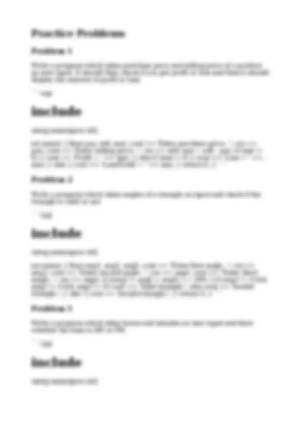 C++ Programming Practice Problems: Fundamentals and Applications ...