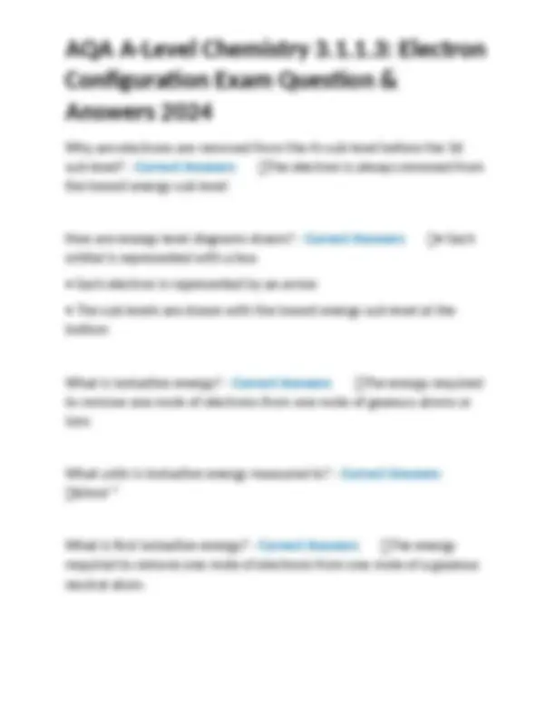 AQA A-Level Chemistry 3.1.1.3: Electron Configuration Exam Question ...