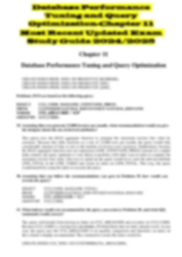 Database Performance Tuning and Query Optimization-Chapter 11 Most ...