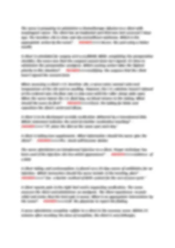 MEDICATION AND IV ADMINISTRATION EXAM WITH ACTUAL QUESTIONS AND CORRECT ...