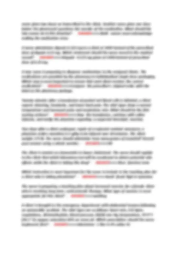 MEDICATION AND IV ADMINISTRATION EXAM WITH ACTUAL QUESTIONS AND CORRECT ...
