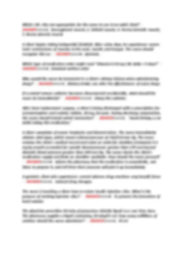 MEDICATION AND IV ADMINISTRATION EXAM WITH ACTUAL QUESTIONS AND CORRECT ...
