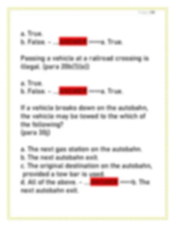 U.S. Forces Drivers Training Program for Europe Final Exam | Exams ...