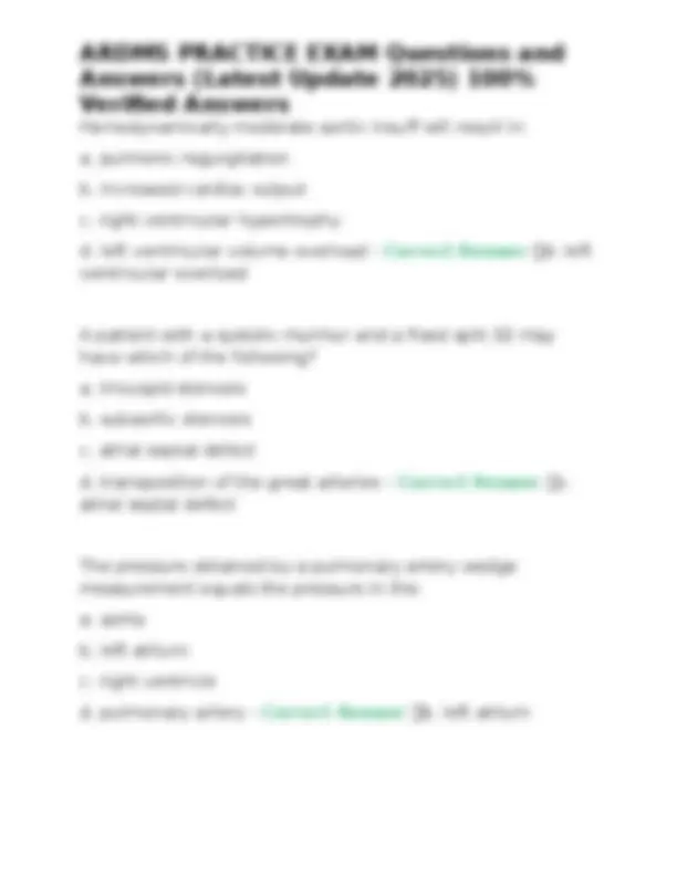 ARDMS Practice Exam Questions and Answers (Latest Update 2025) | Exams ...