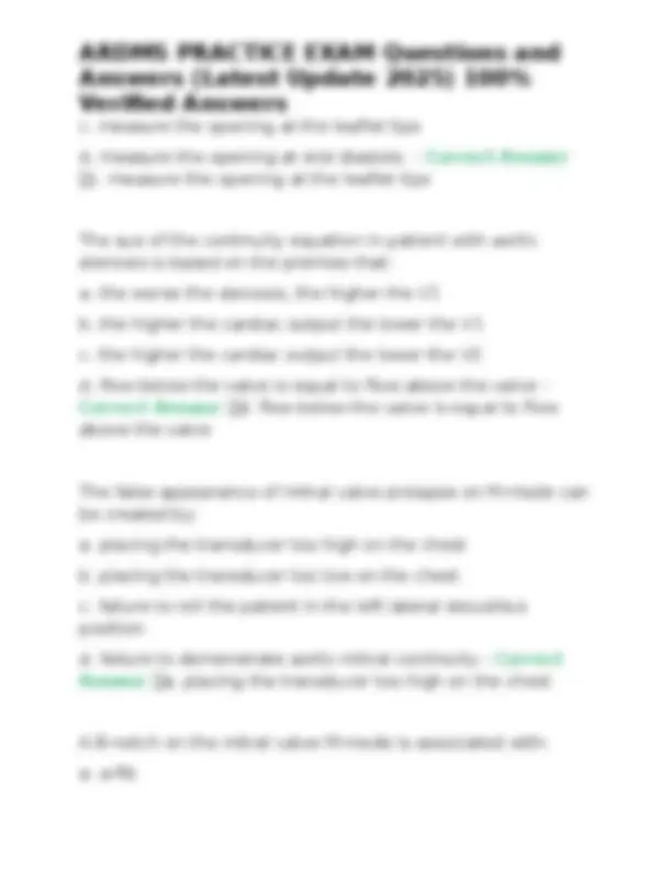 ARDMS Practice Exam Questions and Answers (Latest Update 2025) | Exams ...