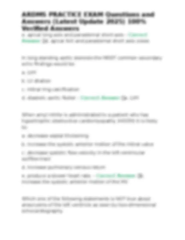 Ardms Rvt Exam Topics ARDMS Practice Exam Questions and Answers (Latest Update 2025) | Exams ...
