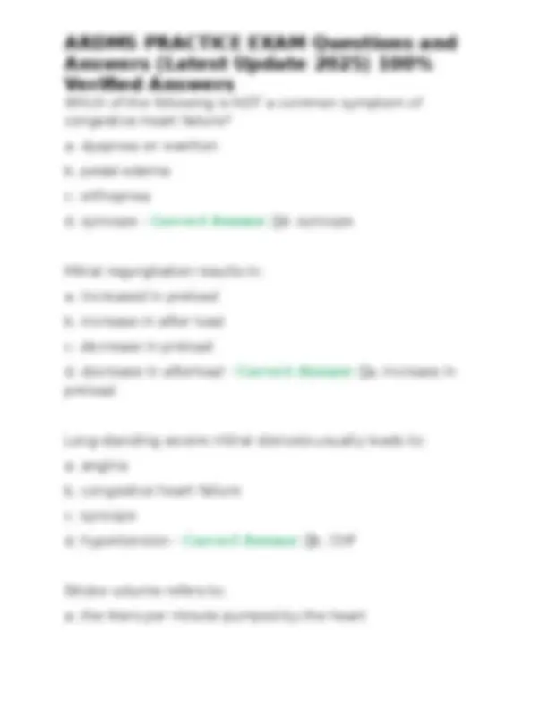 ARDMS Practice Exam Questions and Answers (Latest Update 2025) | Exams ...