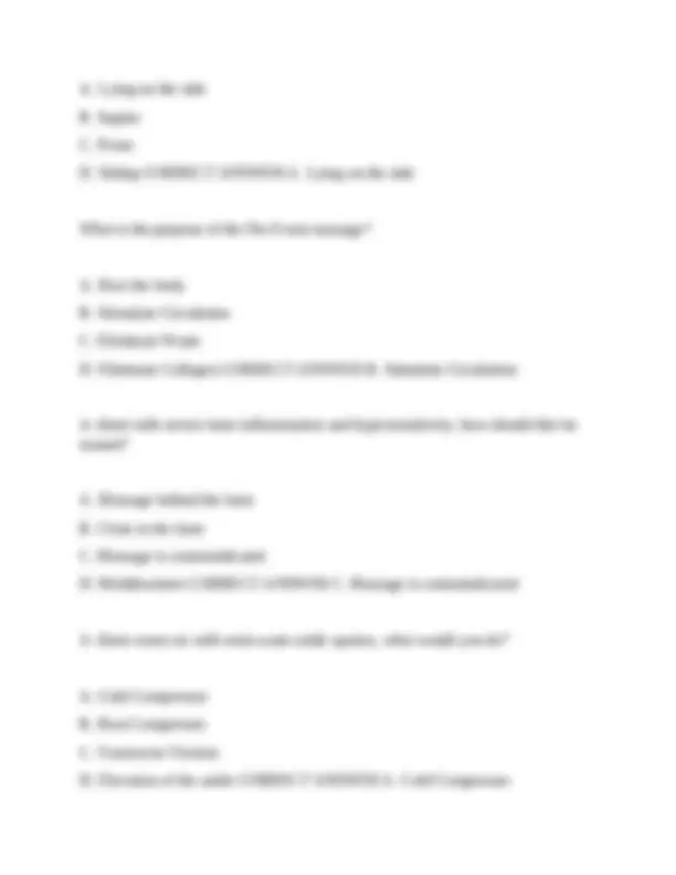Massage Therapy Exam Questions and Answers | Exams Nursing | Docsity