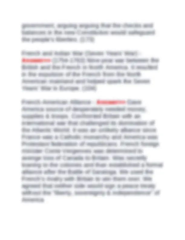 AP US History Period 3 (1754-1800) Exam Review: Events, People, and ...
