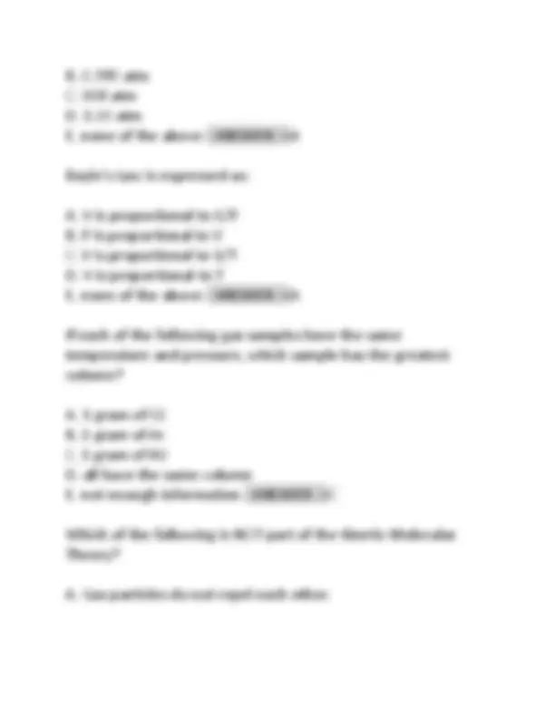 CHEMISTRY 101 FINAL IVY TECH WITH COMPLETE SOLUTIONS GUARANTEED PASS ...
