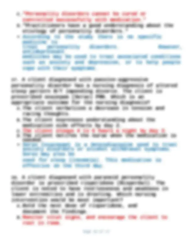 NCM 105 - CARE OF CLIENTS WITH MALADAPTIVE PATTERNS OF BEHAVIOR ...