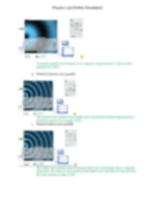 Physics Lab 8 (Online Simulation) waves interference and Diffraction ...