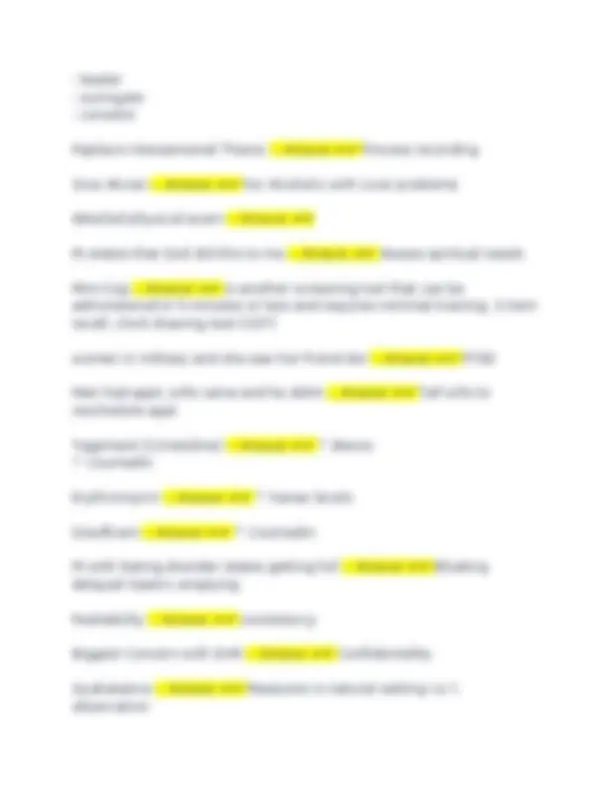 PMHNP Exam Study Guide: Questions and Answers | Exams Nursing | Docsity
