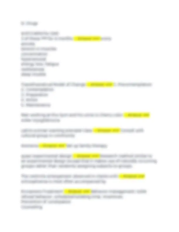 PMHNP Exam Study Guide: Questions and Answers | Exams Nursing | Docsity