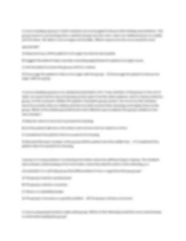 PSYCHIATRIC CHAPTER 13 TEST BANK | Exams Advanced Education | Docsity