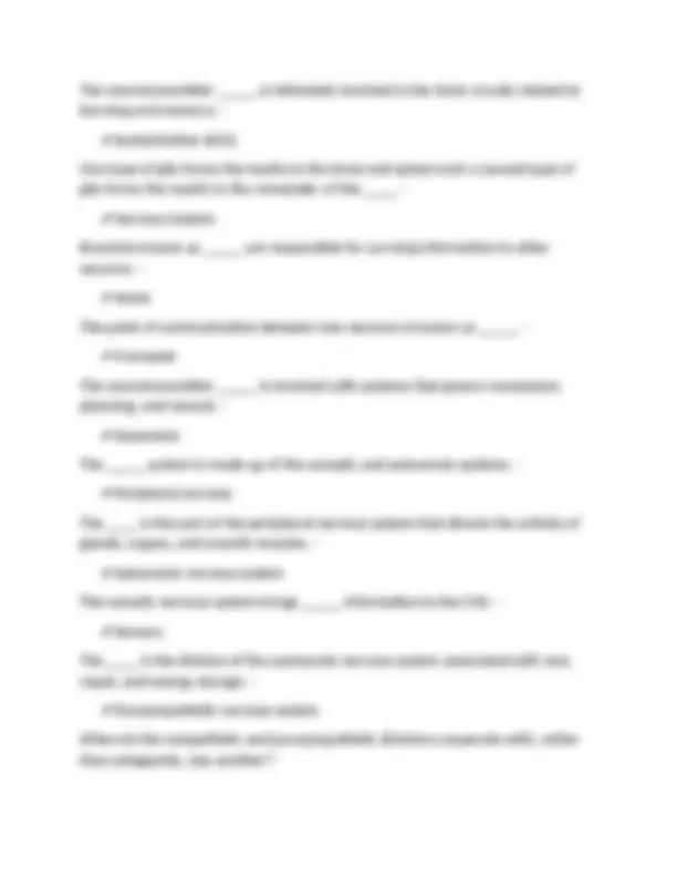 Psychology Exam 1: Multiple Choice Questions and Answers | Exams ...