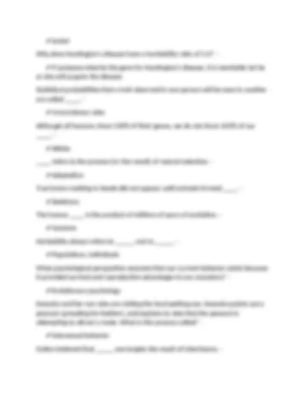 Psychology Exam 1: Multiple Choice Questions and Answers | Exams ...