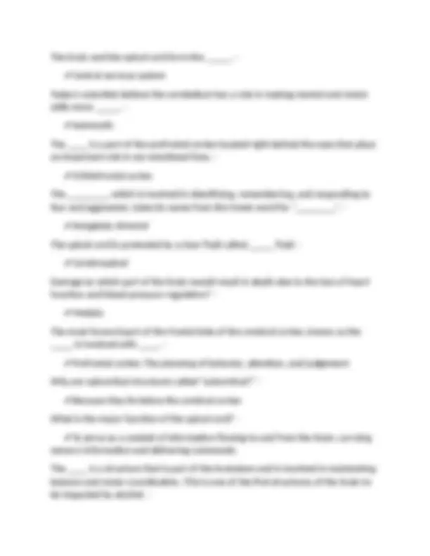 Psychology Exam 1: Multiple Choice Questions and Answers | Exams ...