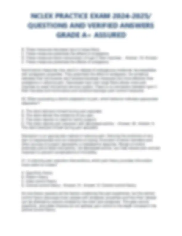 NCLEX Practice Exam 2024-2025: Questions and Verified Answers | Exams ...