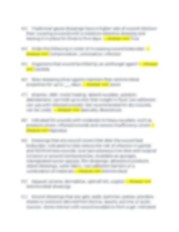 WCC Exam Study Guide: Wound Healing Questions and Answers | Exams ...