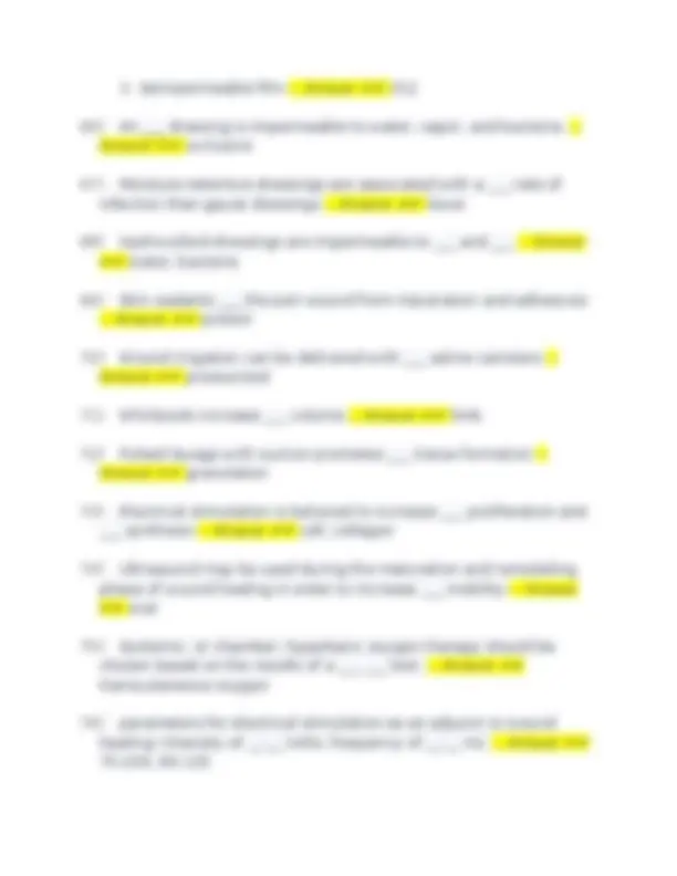WCC Exam Study Guide: Wound Healing Questions and Answers | Exams ...