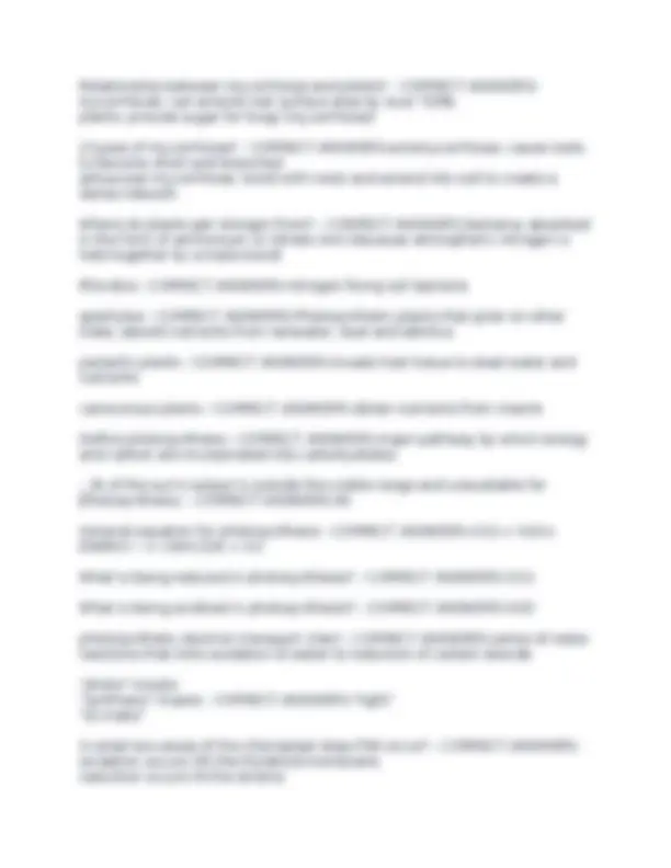 Biology 1108 Exam 2: Plant Structure and Function Exams Advanced