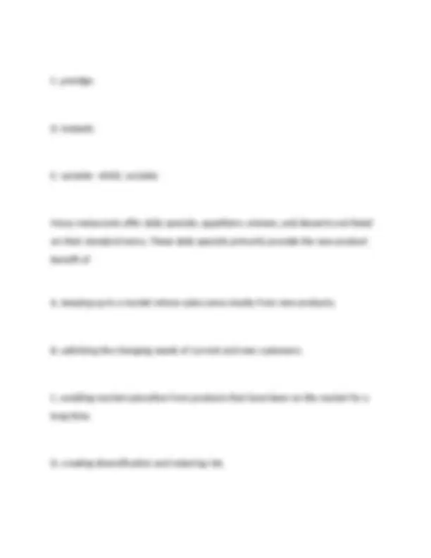 MKT 300 Exam 3 Practice Questions and Answers: Marketing Principles and ...