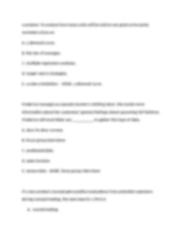 MKT 300 Exam 3 Practice Questions and Answers: Marketing Principles and ...