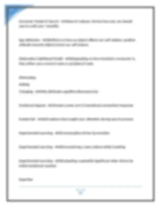MKT 3411 Exam 3: Consumer Behavior Concepts and Theories | Exams ...