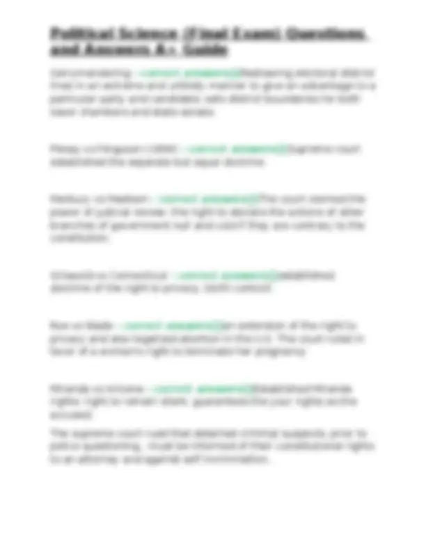Political Science Final Exam Questions and Answers: A Comprehensive ...