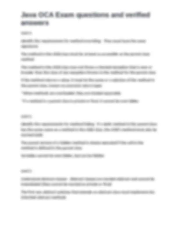 Java OCA Exam Preparation: Comprehensive Guide with Questions and ...