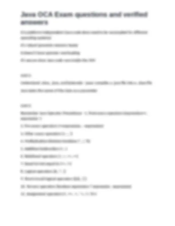 Java OCA Exam Preparation: Comprehensive Guide with Questions and ...