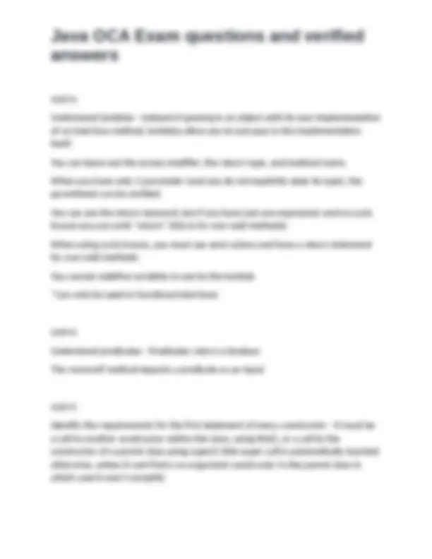 Java OCA Exam Preparation: Comprehensive Guide with Questions and ...