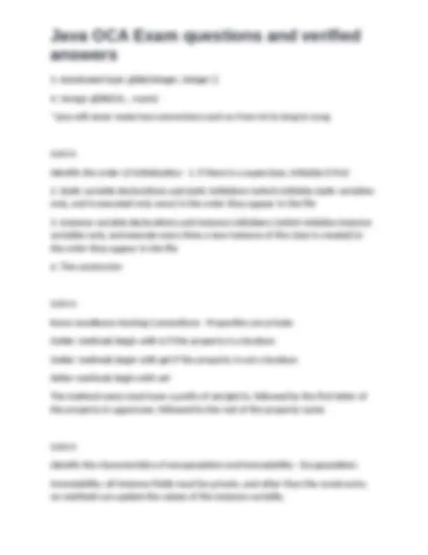 Java OCA Exam Preparation: Comprehensive Guide with Questions and ...