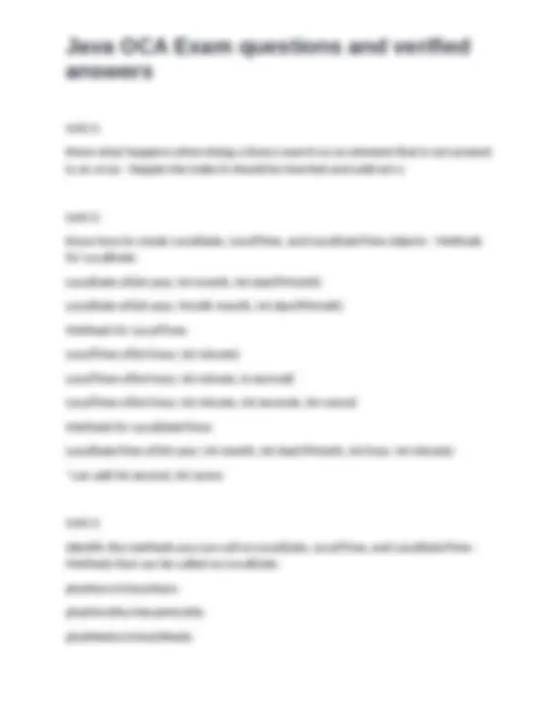 Java OCA Exam Preparation: Comprehensive Guide with Questions and ...