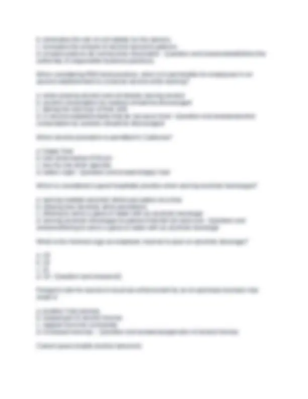 Abc Rbs Server ABC RBS Exam: Alcohol Server Training Questions and Answers | Exams ...