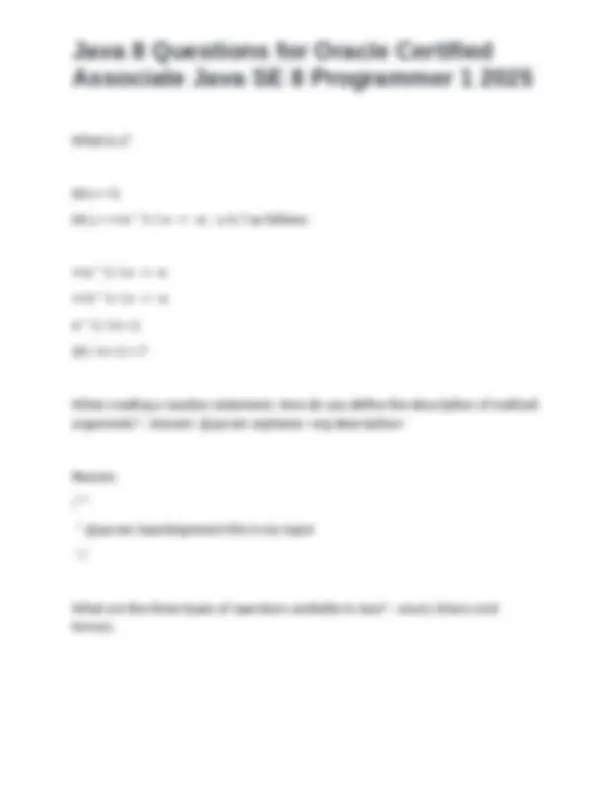 Java 8 Questions for Oracle Certified Associate Java SE 8 Programmer 1 ...