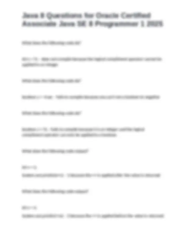 Java 8 Questions for Oracle Certified Associate Java SE 8 Programmer 1 ...