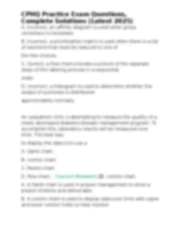 CPHQ Practice Exam Questions and Answers (Latest 2025) | Exams Nursing ...