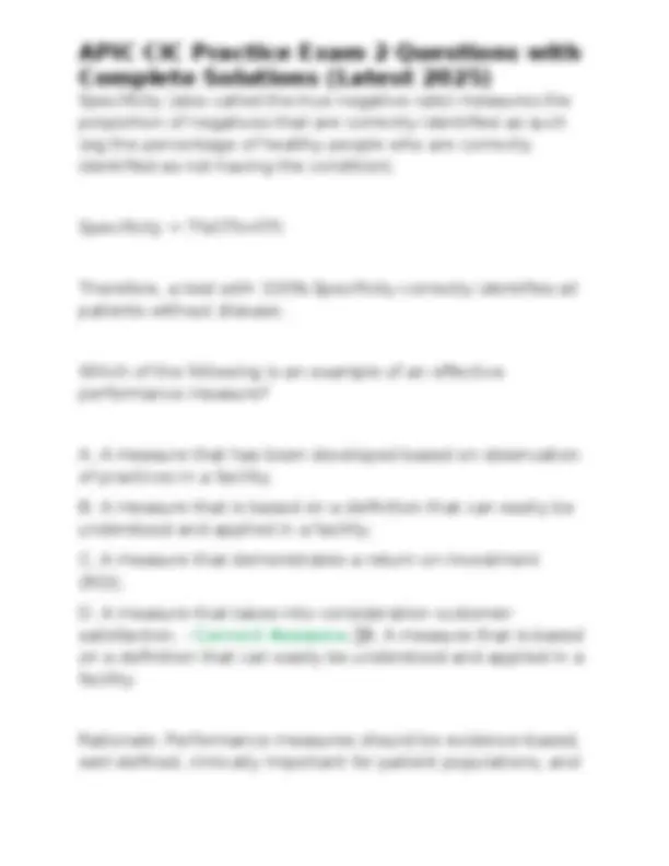 APIC CIC Practice Exam 2 Questions with Complete Solutions (Latest 2025 ...
