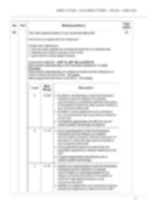 Media Gcse Questions Actual 2024 AQA GCSE MEDIA STUDIES 8572/1 Paper 1 Media One Question ...
