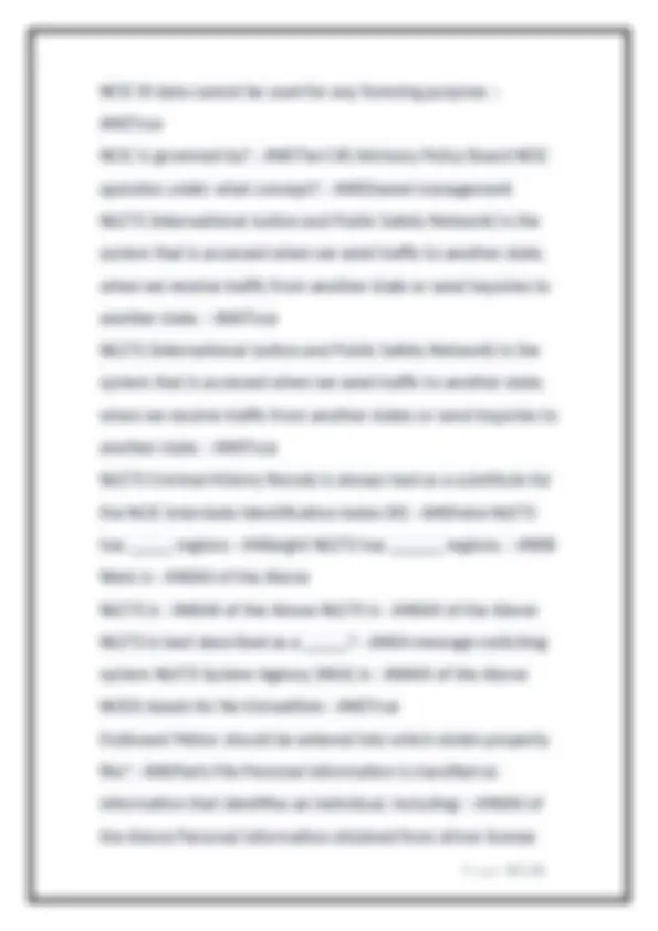 TCIC/TLETS Mobile Access RE-Certification 2024-2025. Questions ...