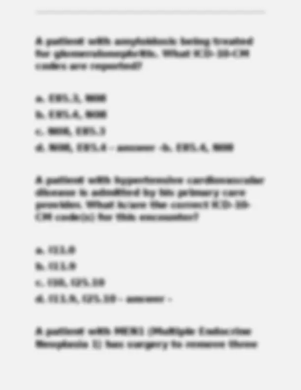 AAPC Final Exam Solutions: Medical Coding Practice Questions | Exams ...