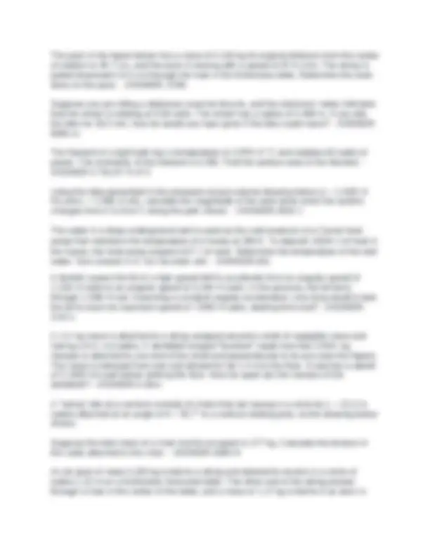 Physics 201 Exam 2 Mechanics And Thermodynamics Exams Nursing Docsity