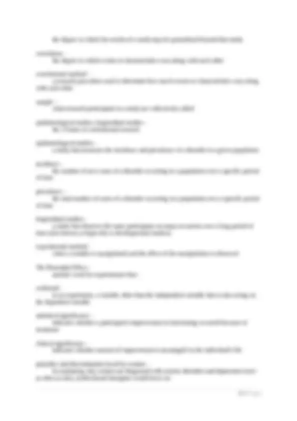 Abnormal Psychology Midterm Review: Key Concepts and Definitions ...