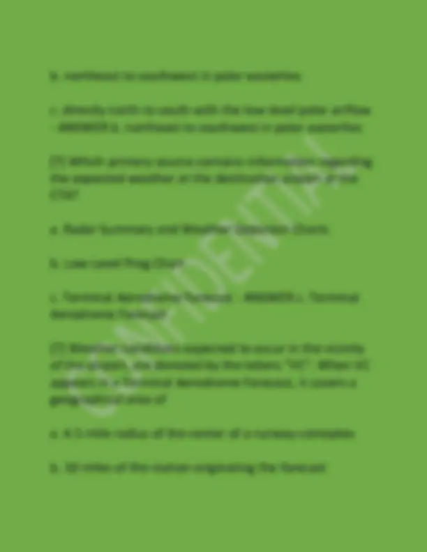 ATPL – METEOROLOGY TEST QUESTIONS AND ANSWERS 2024-2025. | Exams ...