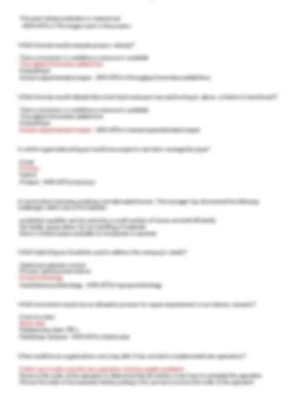 Operations Management: C215 Final Exam with Verified Answers | Exams ...