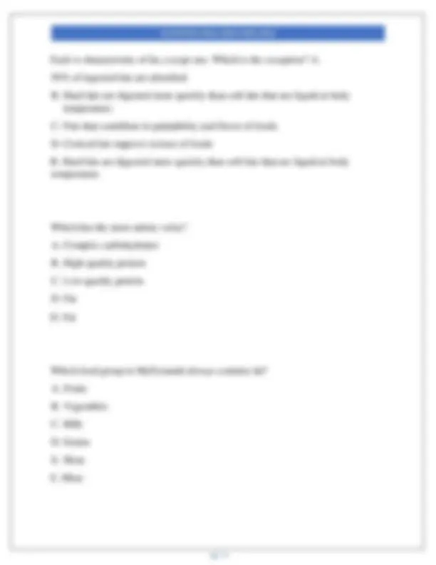 Nutrition Final Exam 2025-2026: Questions and Answers | Exams Nursing ...