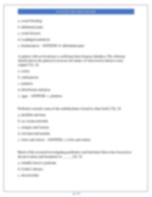 Nutrition Final Exam 2025-2026: Questions and Answers | Exams Nursing ...