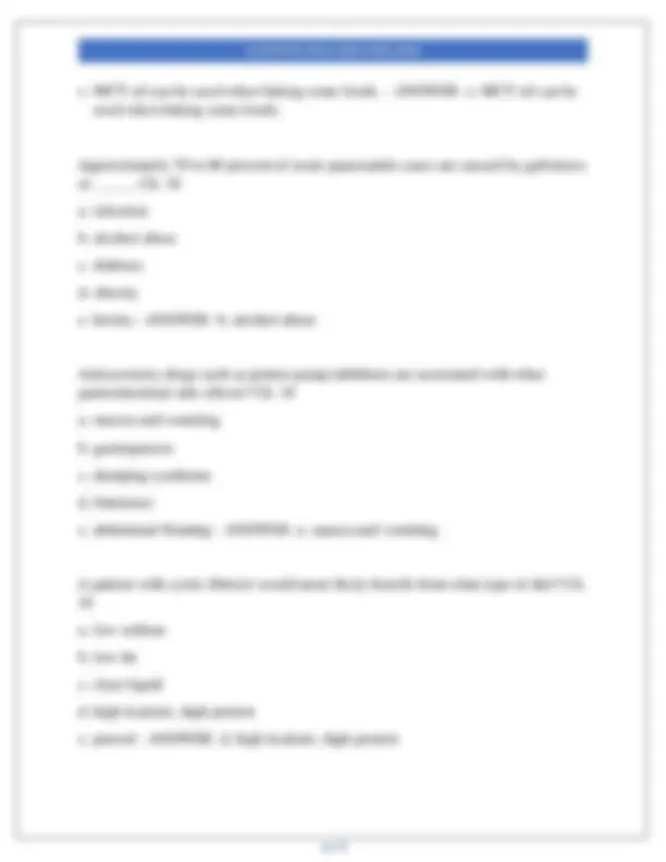 Nutrition Final Exam 2025-2026: Questions and Answers | Exams Nursing ...